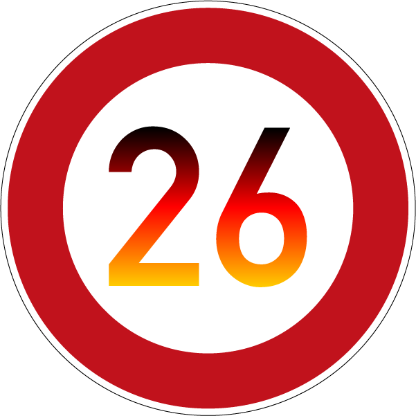 Durchfahrt verboten WM Edition Verkehrsschild Ø60 cm Aluminium