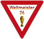 Verkehrsschild WM Edition Vorfahrt gewähren 63 cm Aluminium