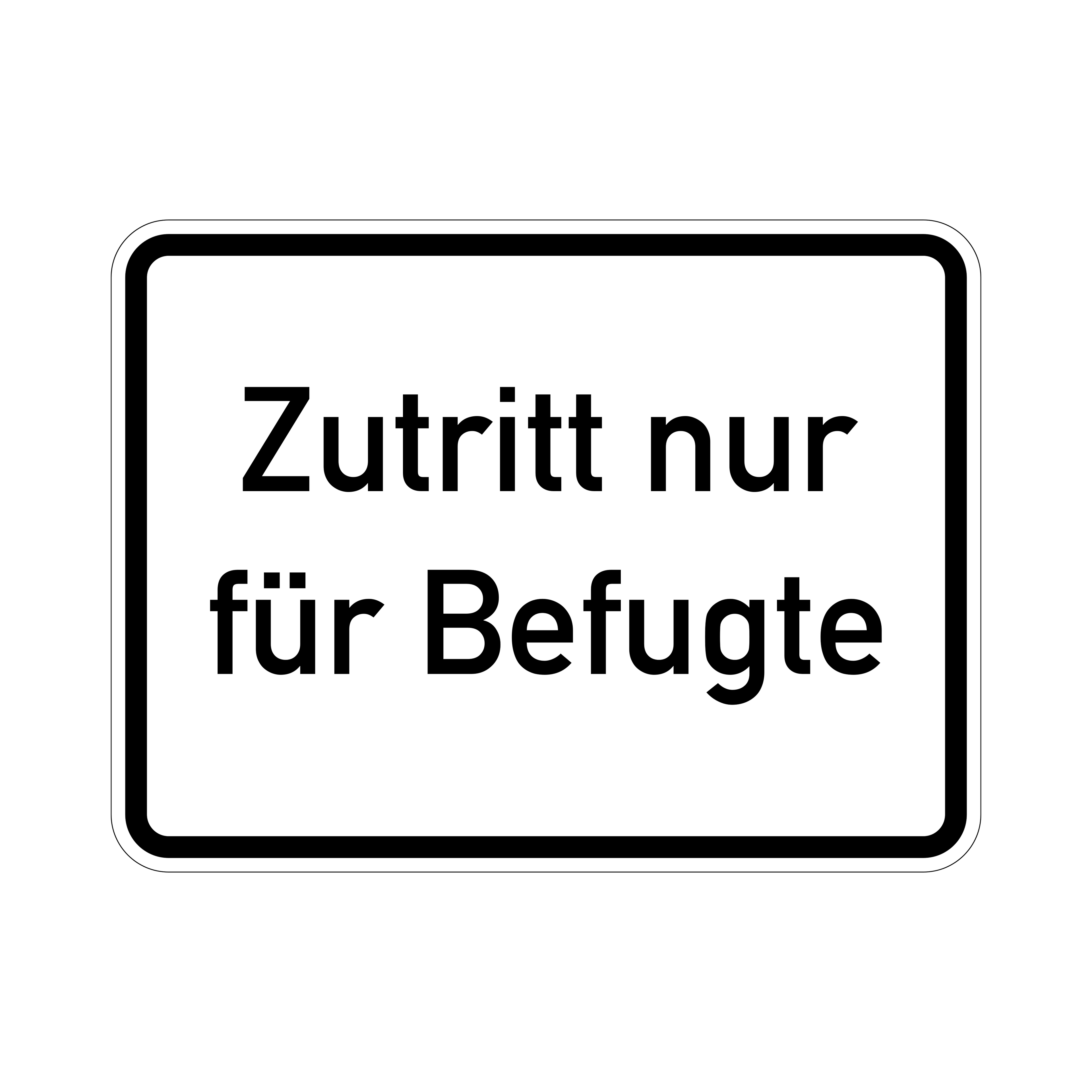 Zutritt nur für Befugte Schild Verkehrsschild 420x315 mm Aluminium